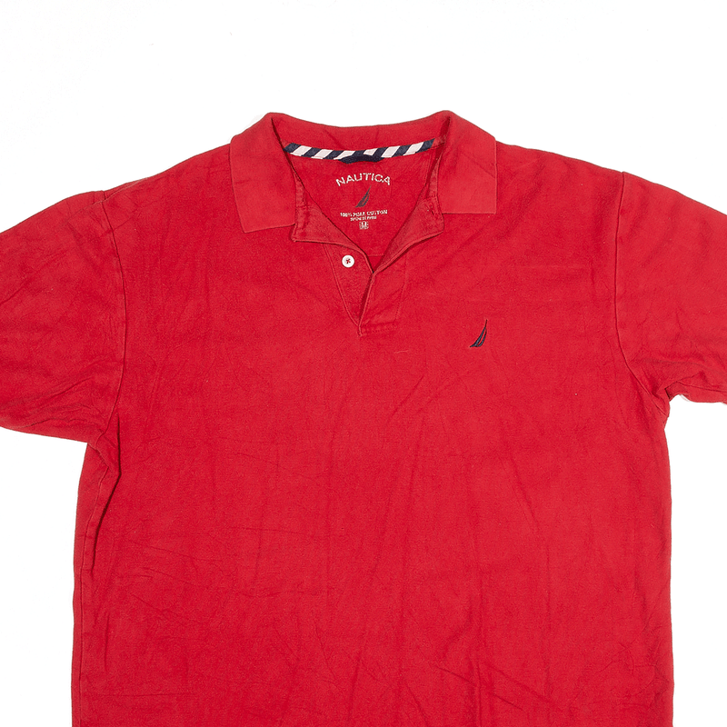 NAUTICA Polo Shirt Red Short Sleeve Mens M