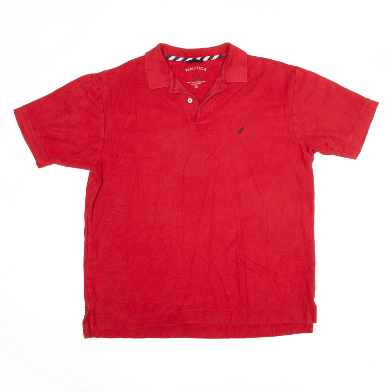 NAUTICA Polo Shirt Red Short Sleeve Mens M