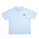 REEBOK Embroidered Blue Short Sleeve Polo Shirt Mens M