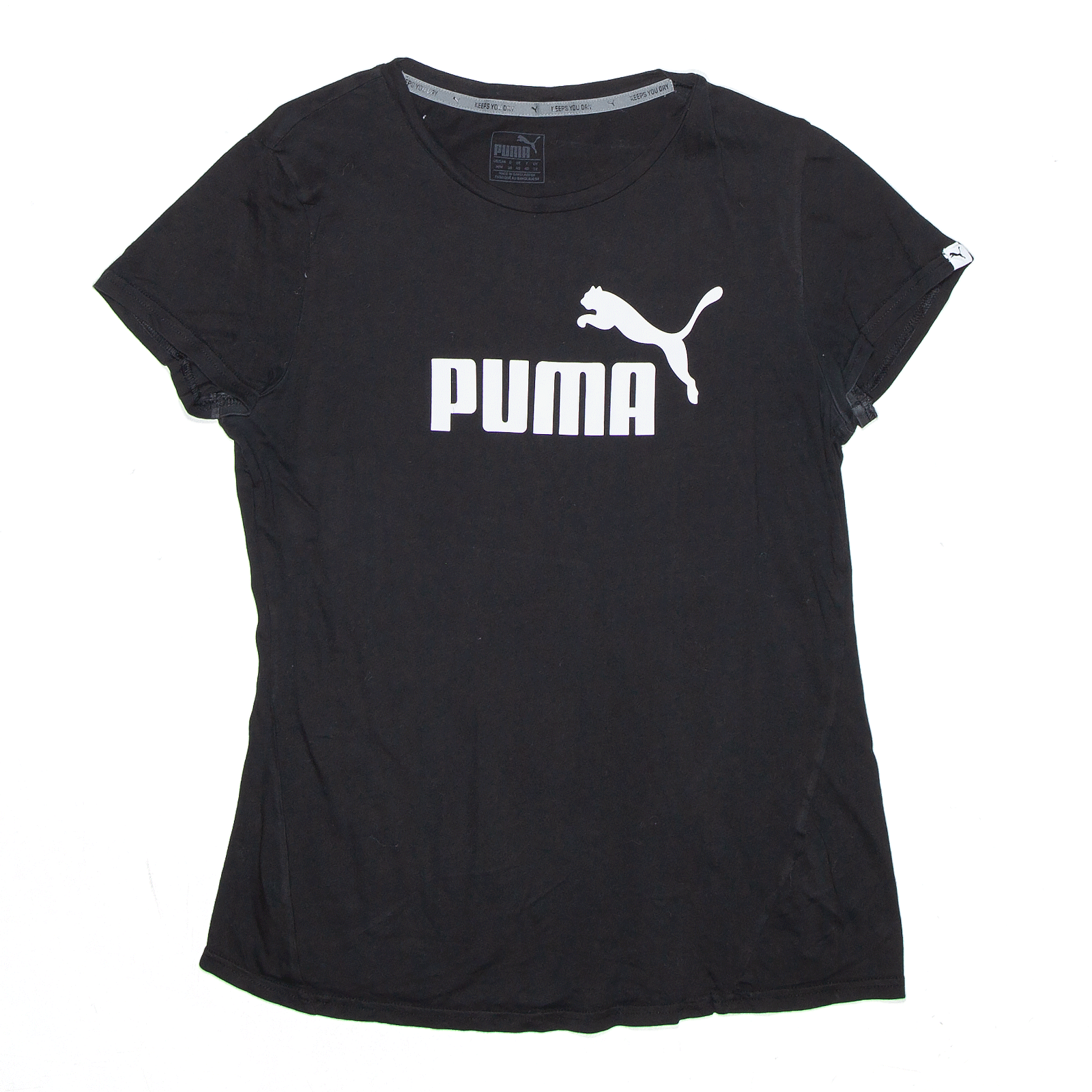 PUMA Sports Black Short Sleeve T-Shirt Womens M