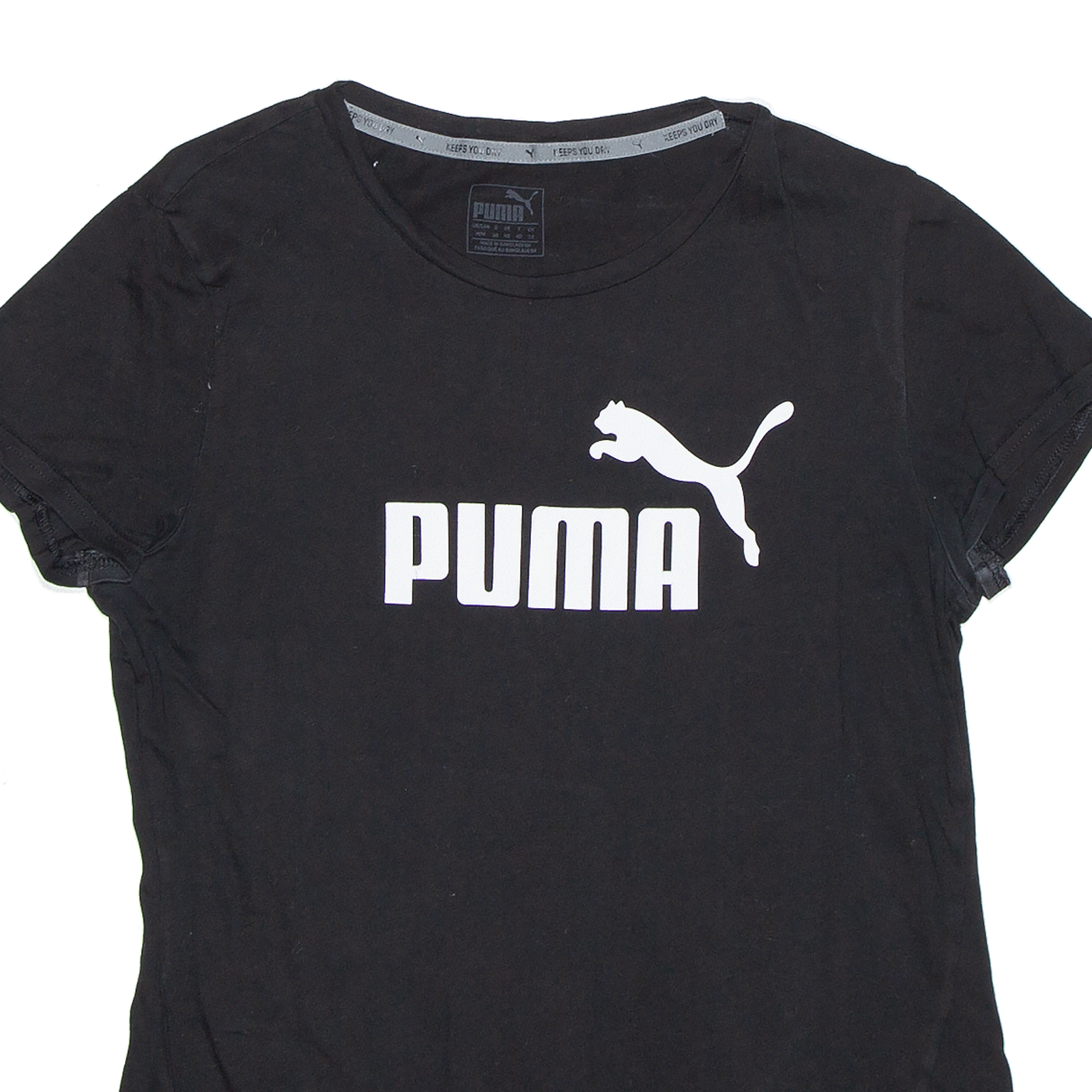 PUMA Sports Black Short Sleeve T-Shirt Womens M