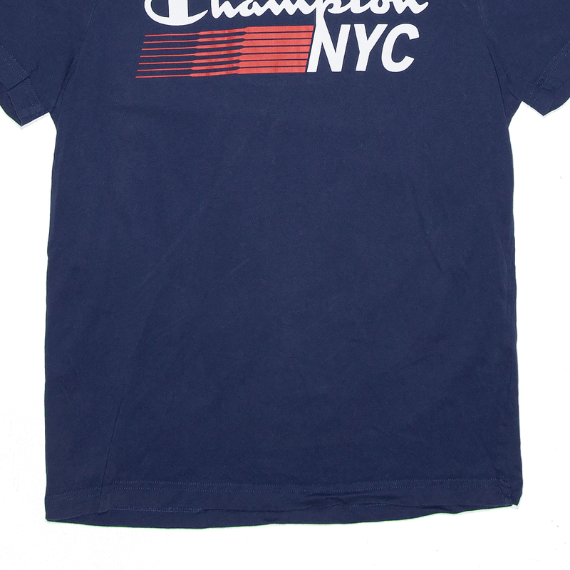 CHAMPION NYC Sports Blue USA Short Sleeve T-Shirt Mens S