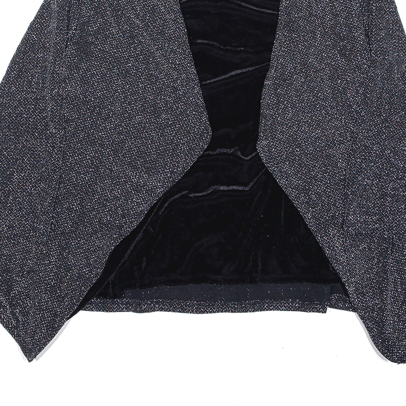 Vintage ELEMENTZ Petite Layered Top Black 80s Long Sleeve Womens S