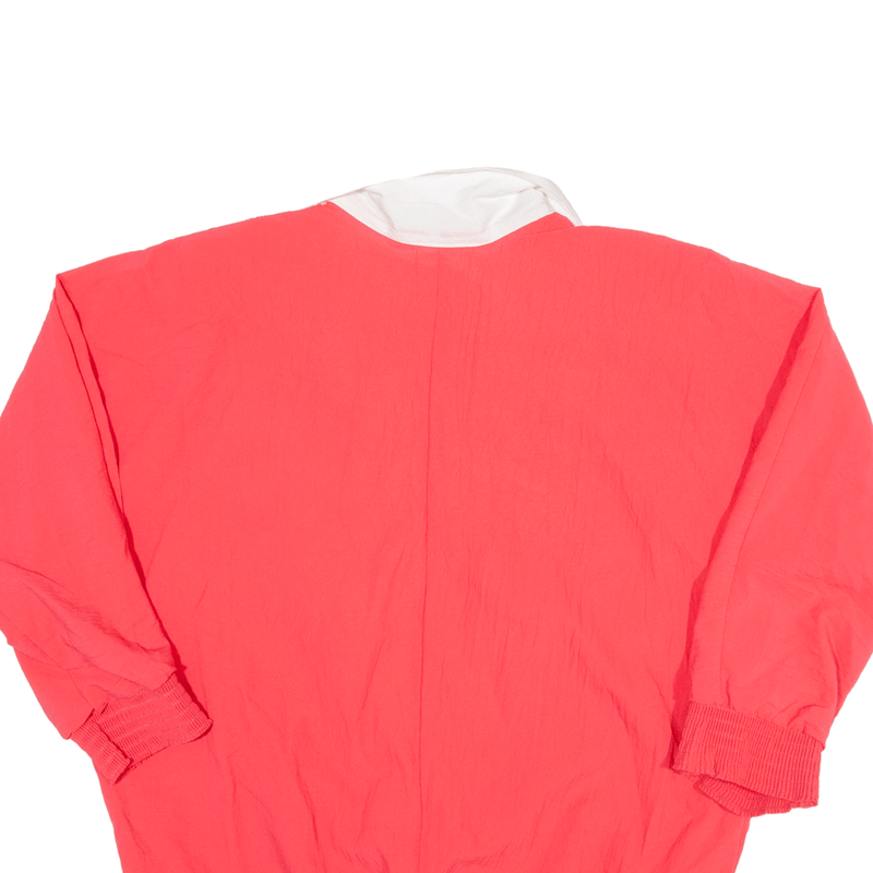 D.K. GOLD Oversized Top Pink 90s Collared Long Sleeve Womens M