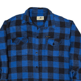 MCALLISTER Flannel Shirt Blue Check Long Sleeve Mens XL