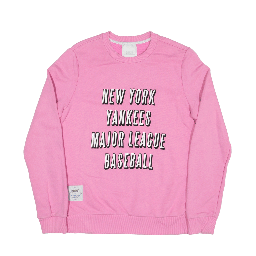 MLB Unisex New York Yankees Logo Sweatshirt Pink/Red 31MT02941-50P