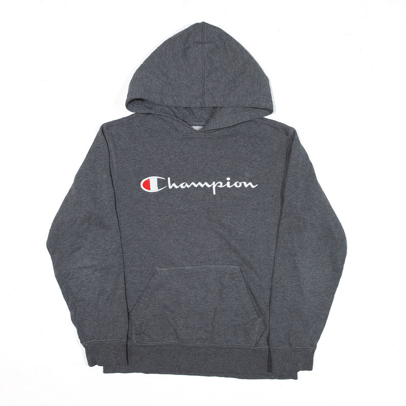 CHAMPION Sports Hoodie Grey Pullover Boys L