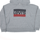 LEVI'S Cropped Hoodie Grey Pullover Womens M