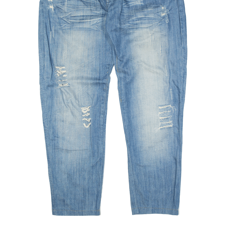 DIESEL Distressed Jeans Blue Denim Regular Tapered Stone Wash Mens W32 L28
