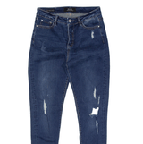 DIESEL Distressed High Waist Jeans Blue Denim Regular Skinny Womens W24 L27