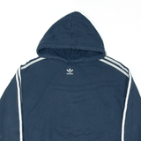 ADIDAS Cropped Hoodie Blue Pullover Womens UK 8