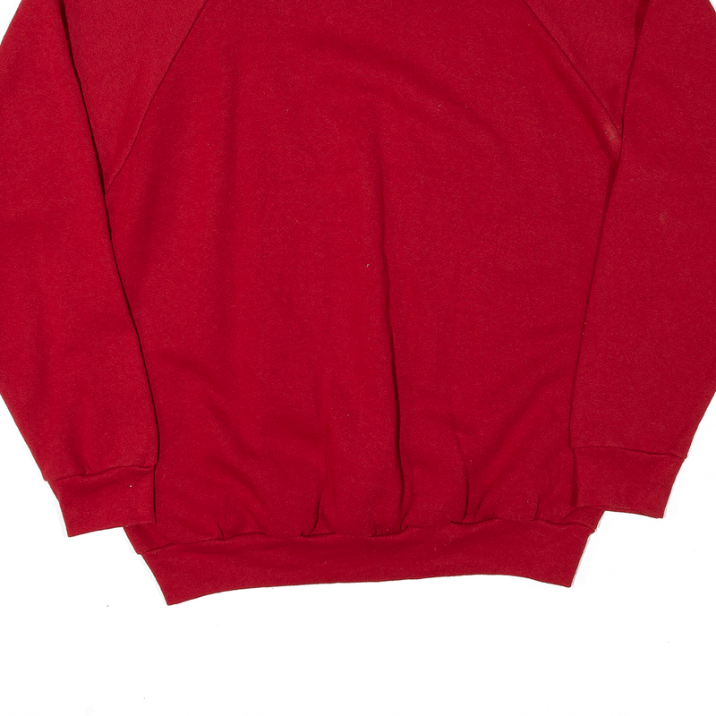 FRUIT OF THE LOOM Plain Red Sweatshirt Mens XL