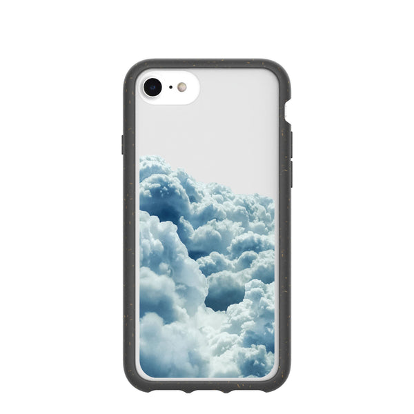 Clear Above the Clouds iPhone 6/6s/7/8/SE Case With Black Ridge