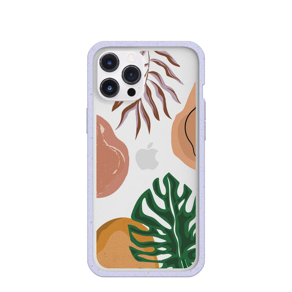 Clear Abstract Botanics iPhone 12 Pro Max Case With Lavender Ridge