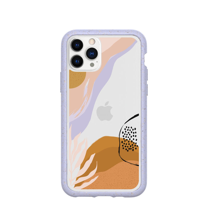 Clear Abstract Dunes iPhone 11 Pro Case With Lavender Ridge