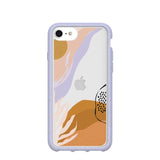 Clear Abstract Dunes iPhone 6/6s/7/8/SE Case With Lavender Ridge