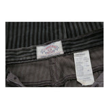 Armani Jeans Striped Trousers - 27W UK 10 Brown Cotton Blend