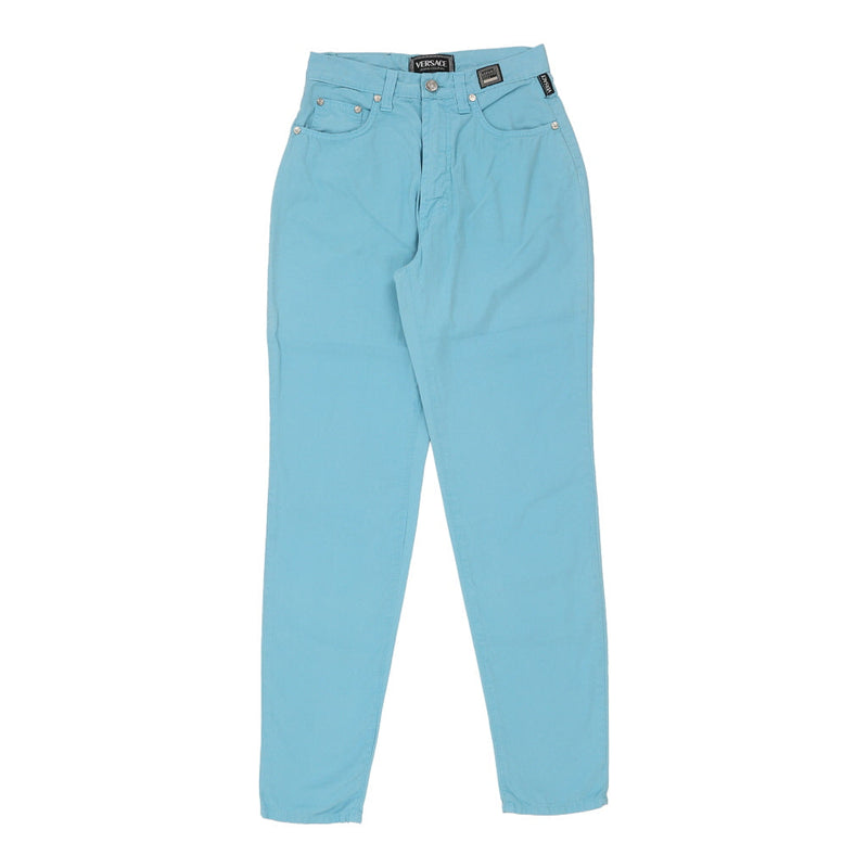 Versace Jeans Couture Trousers - 26W UK 6 Blue Cotton