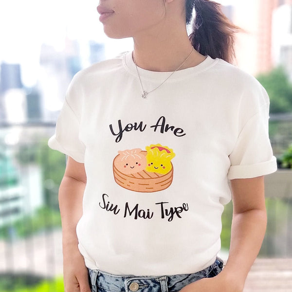 the wee bean organic cotton super soft adult women teen t-shirt in you're are all that and siu mai
