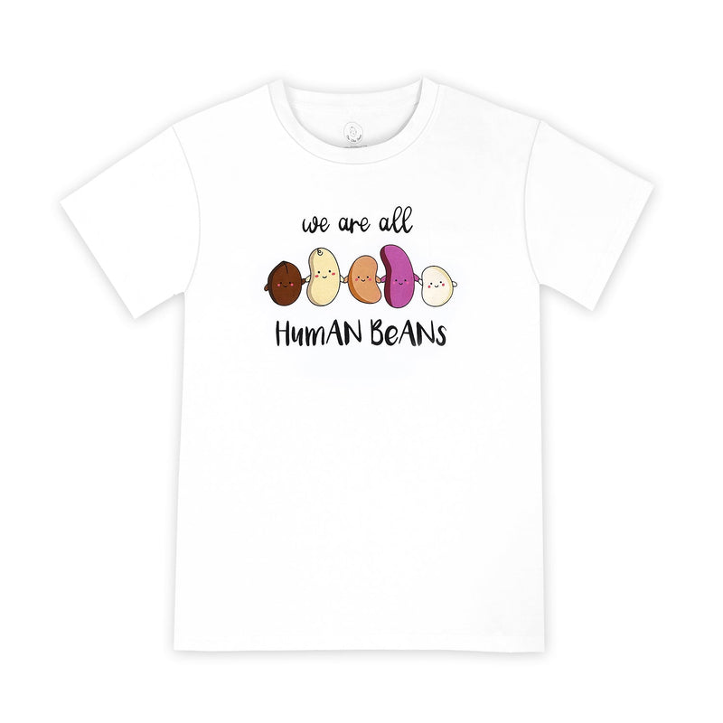 the wee bean organic cotton adult women tee t-shirt in we are all human beans