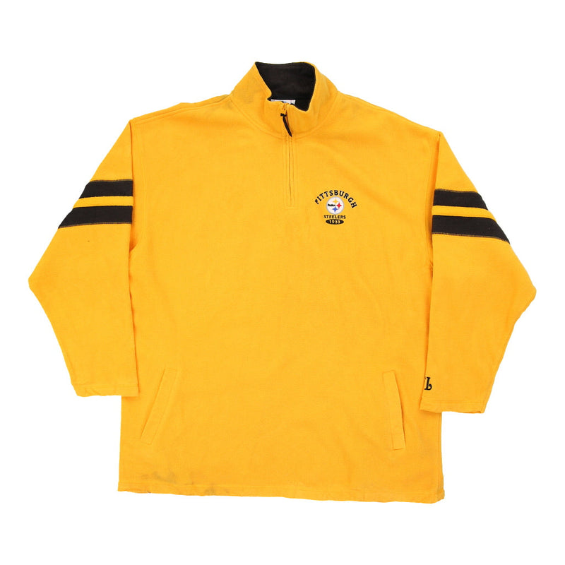 Vintage Pittsburgh Steelers Nfl Fleece - 2XL Yellow Polyester - Thrifted.com