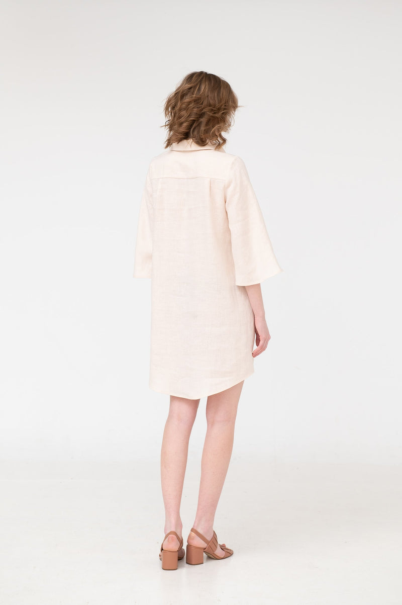 Alexa – V-neck Linen Mini Dress