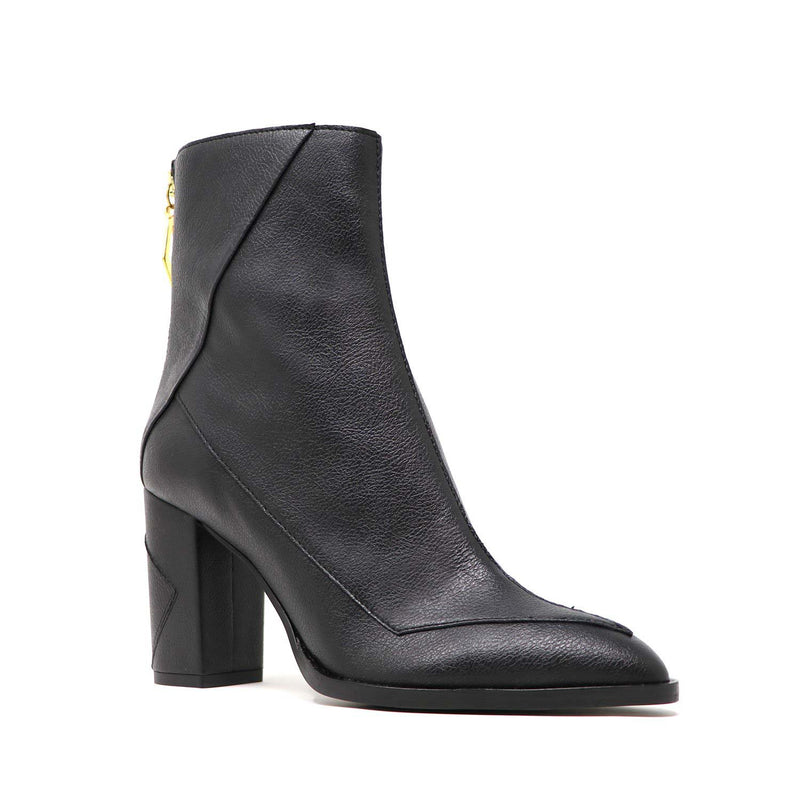 ALMASI black vegan apple leather boots