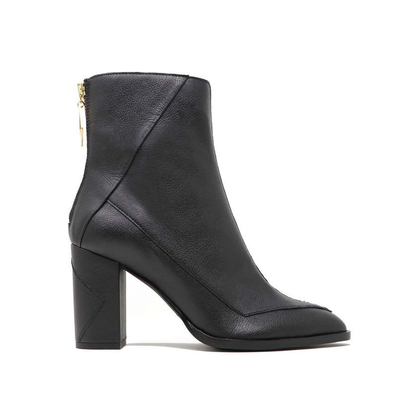 ALMASI black vegan apple leather boots