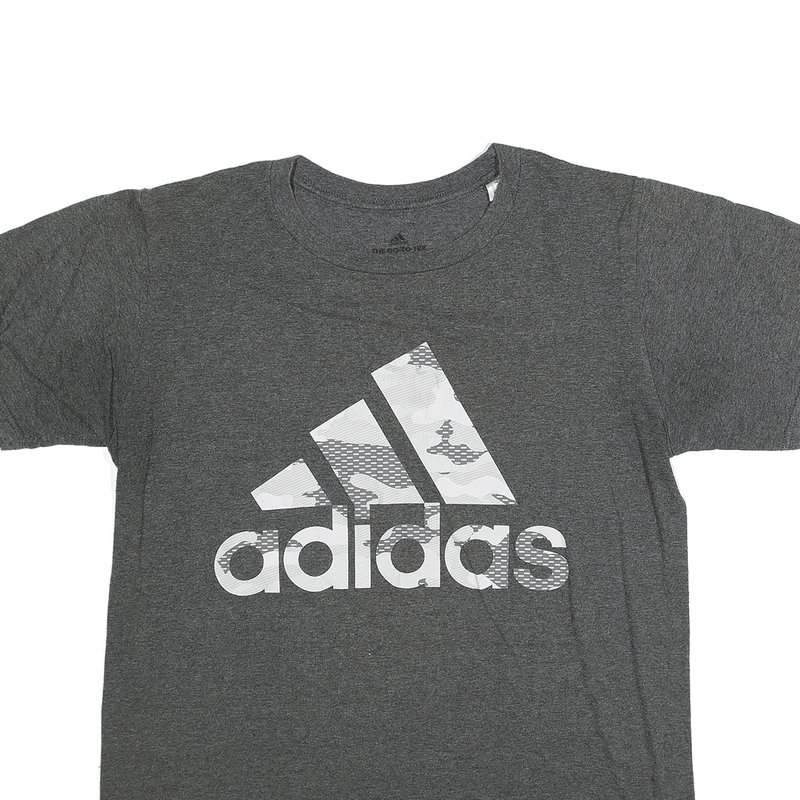 ADIDAS T-Shirt Grey Short Sleeve Mens S