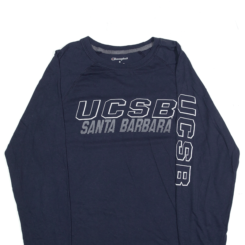 CHAMPION UCSB Santa Barbara T-Shirt Blue USA Long Sleeve Mens S
