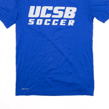 NIKE UCSB Soccer Sports T-Shirt Blue USA Short Sleeve Mens S