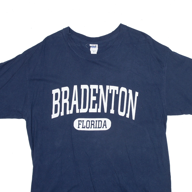 ANVIL Bradenton Florida Blue USA Short Sleeve T-Shirt Mens L