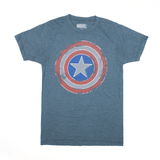 MARVEL Captain America T-Shirt Blue Short Sleeve Mens S