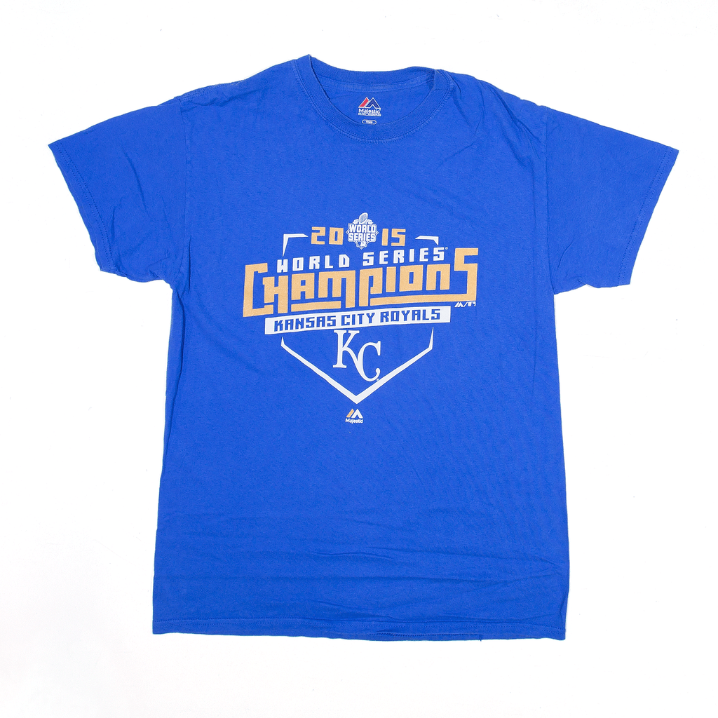 MAJESTIC MLB Kansas City Royals Baseball T-Shirt Blue USA Short
