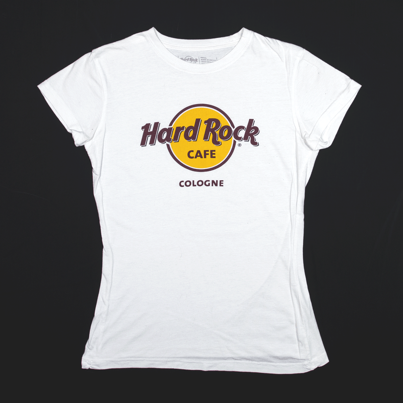 HARD ROCK CAFE Cologne White Short Sleeve T-Shirt Womens S