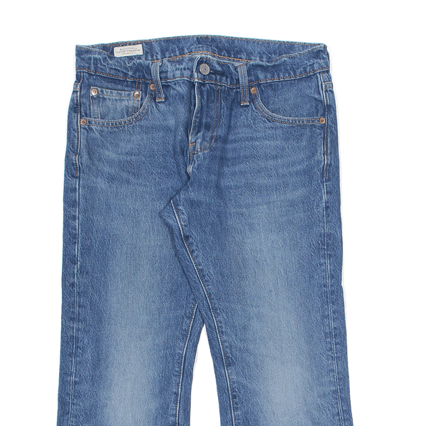 LEVI'S Crop 527 Big E Jeans Blue Denim Regular Straight Stone Wash Womens W30 L22