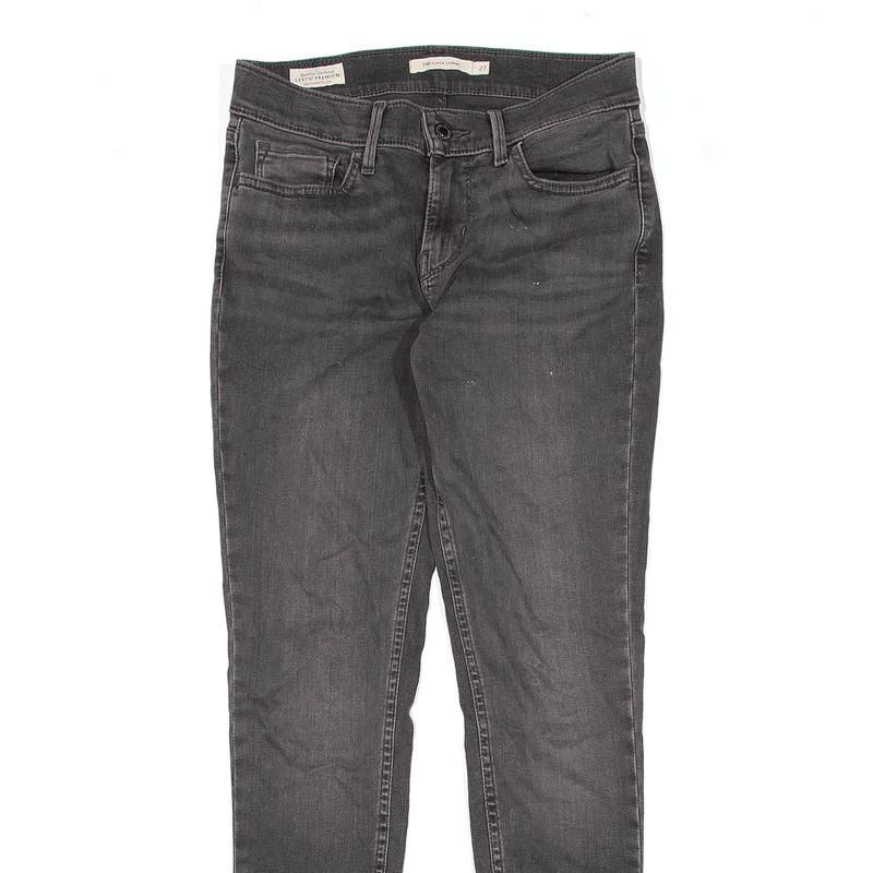 LEVI'S 710 BIG E Jeans Black Denim Slim Skinny Womens W27 L30