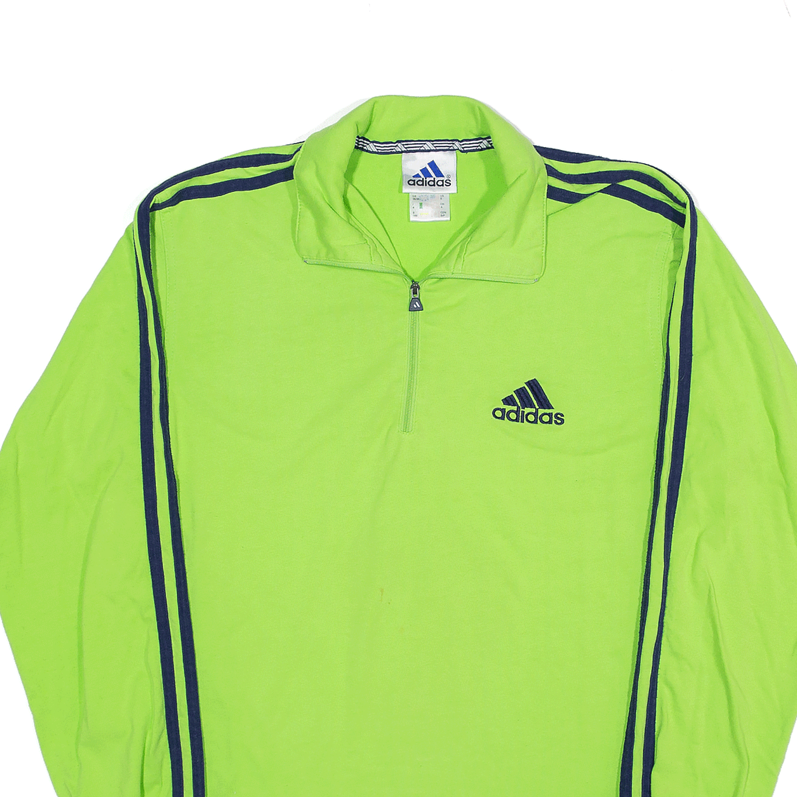 ADIDAS Sweatshirt Green 1/4 Zip Mens S