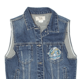 WHOLE HAUSS The Smurfs Smurfette Gilet Blue Denim Womens S