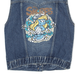 WHOLE HAUSS The Smurfs Smurfette Gilet Blue Denim Womens S