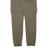 SKATE NATION Cargo Boys Trousers Green Slim Tapered W31 L33