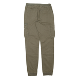 SKATE NATION Cargo Boys Trousers Green Slim Tapered W31 L33
