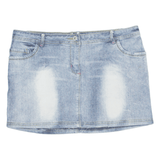 BLUE STONE Short Mini Skirt Blue Denim Womens UK 14