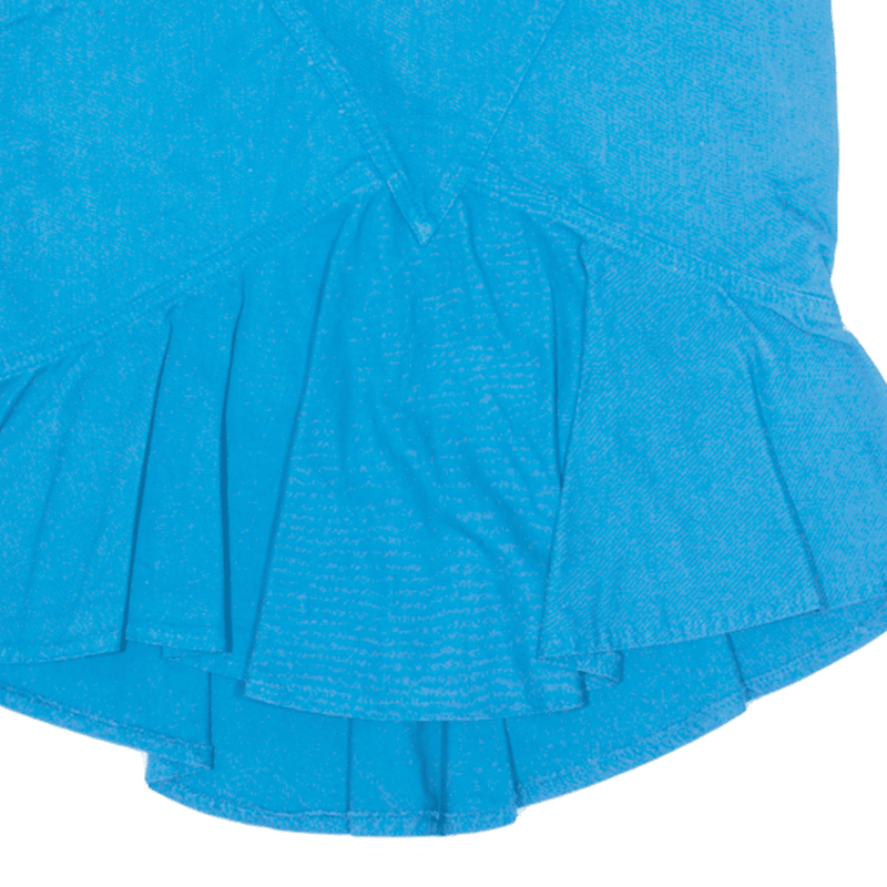 ARMANI Mermaid Knee Length Pleated Skirt Blue Womens UK 12