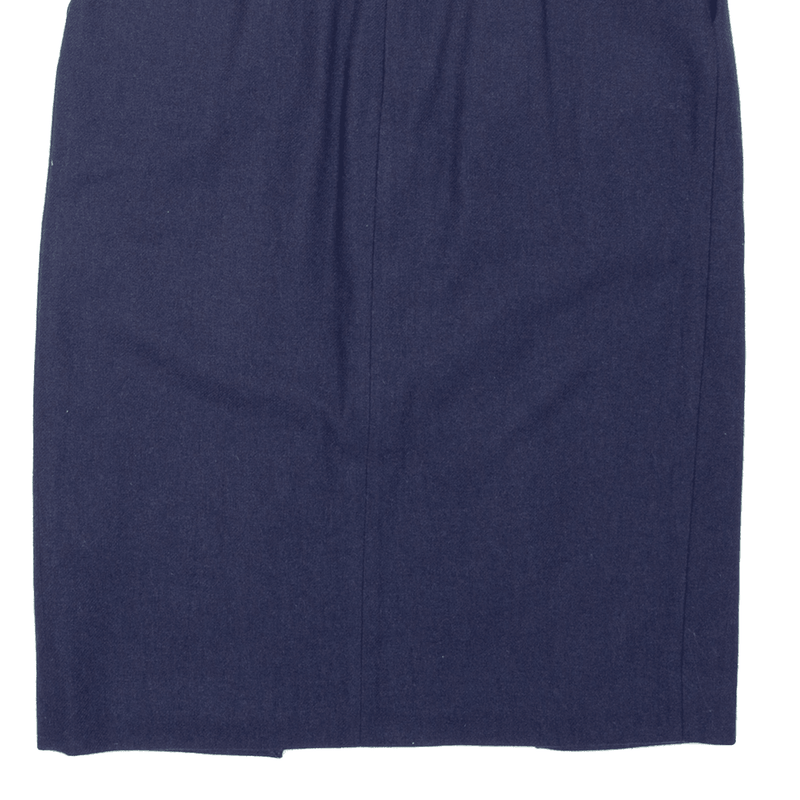 & OTHER STORIES Side Slit Midi Pencil Skirt Blue Womens UK 6