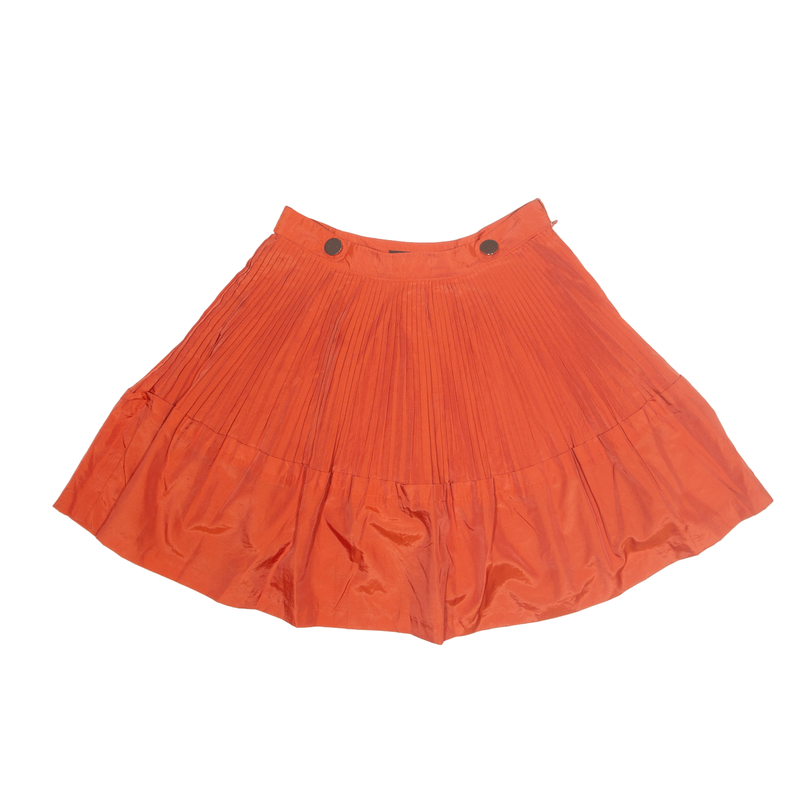 Plaid grey/lavender and orange pleated skirt Bought... - Depop