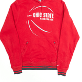 NIKE Ohio State Basketball Red Pullover USA Hoodie Mens M