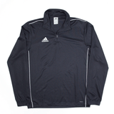 ADIDAS Climalite Active Wear Black 1/4 Zip Sweatshirt Mens M