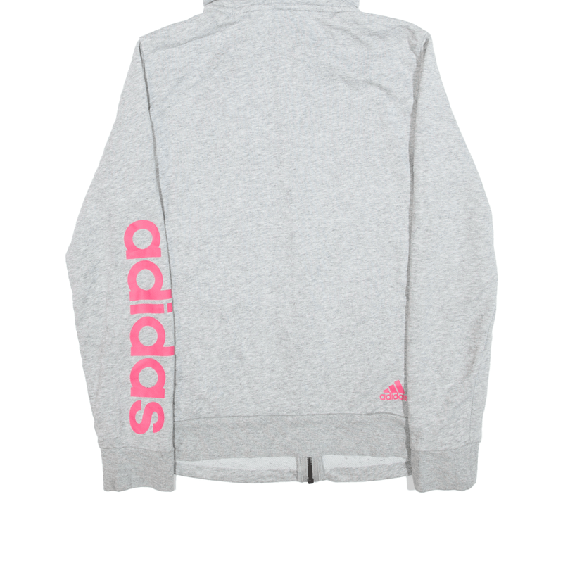 ADIDAS Hoodie Grey Full Zip Womens S