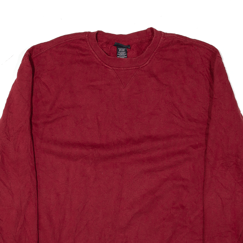 JOE BOXER Sweatshirt Maroon Crew Neck Mens M